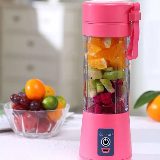 Mini Portable USB Blender – 6 Blades, 380ml Rechargeable